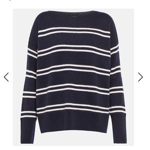 VINCE Striped wool and cashmere-blend sweater